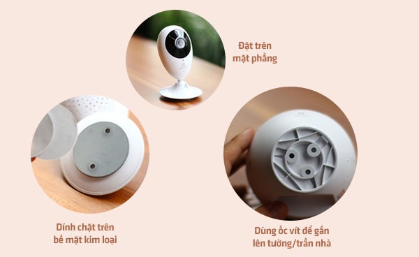 camera wifi ezviz có đế nam châm cũng như đế cài - lap dat camera ha nam