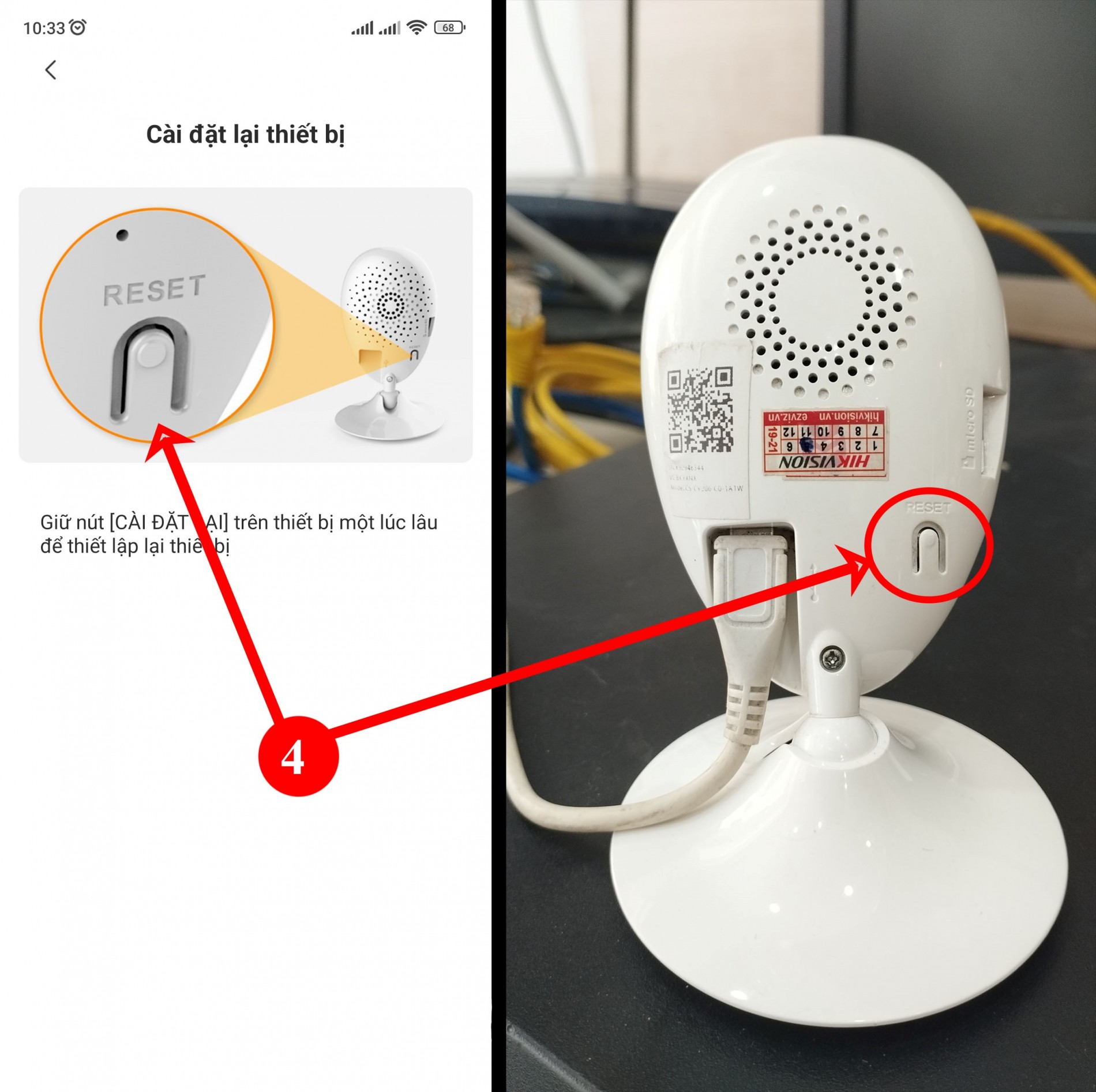 Hướng Dẫn Reset Camera Ra Wifi Ezviz - Lắp Đặt Camera Hà Nam